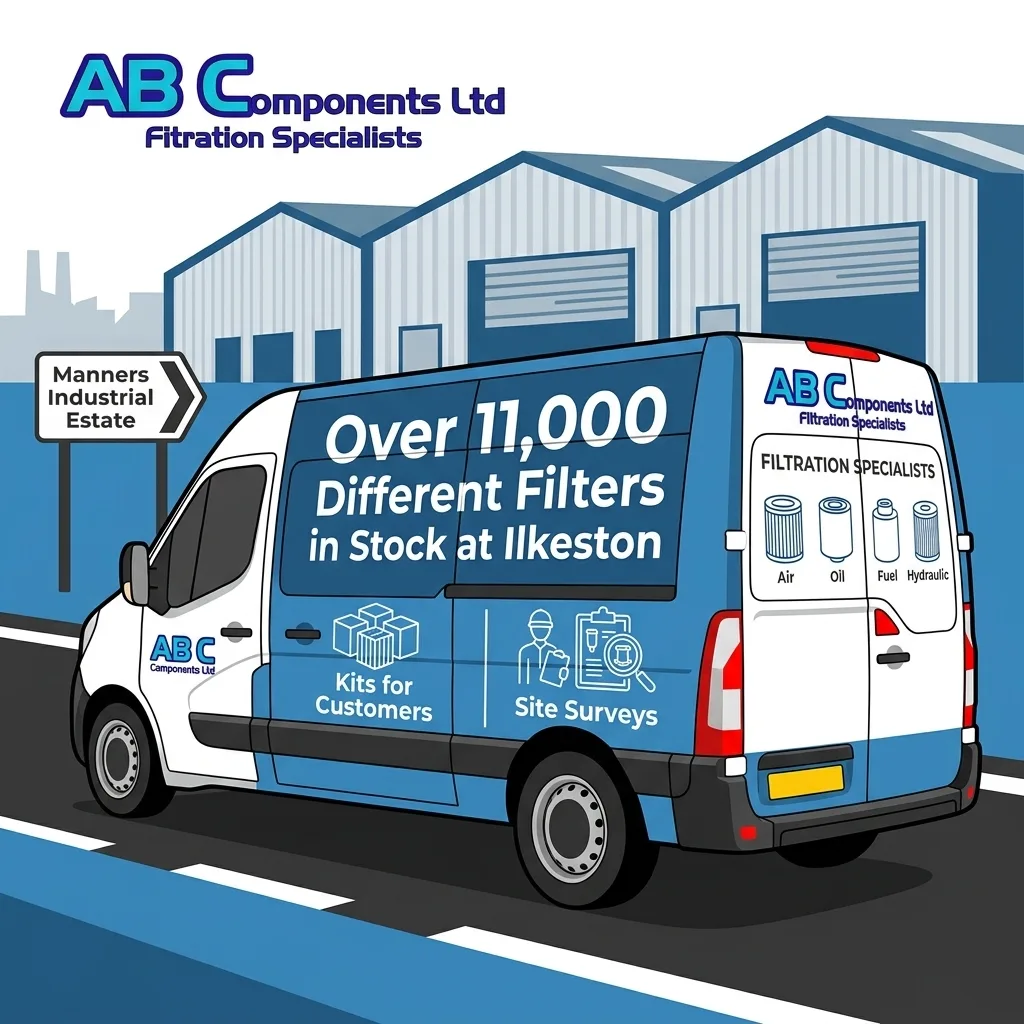 Over 11,000 different filters in stock at Ilkeston, delivered on our own vans