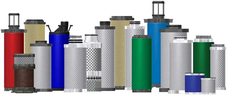 In-line filter elements supplied as part of a kit
