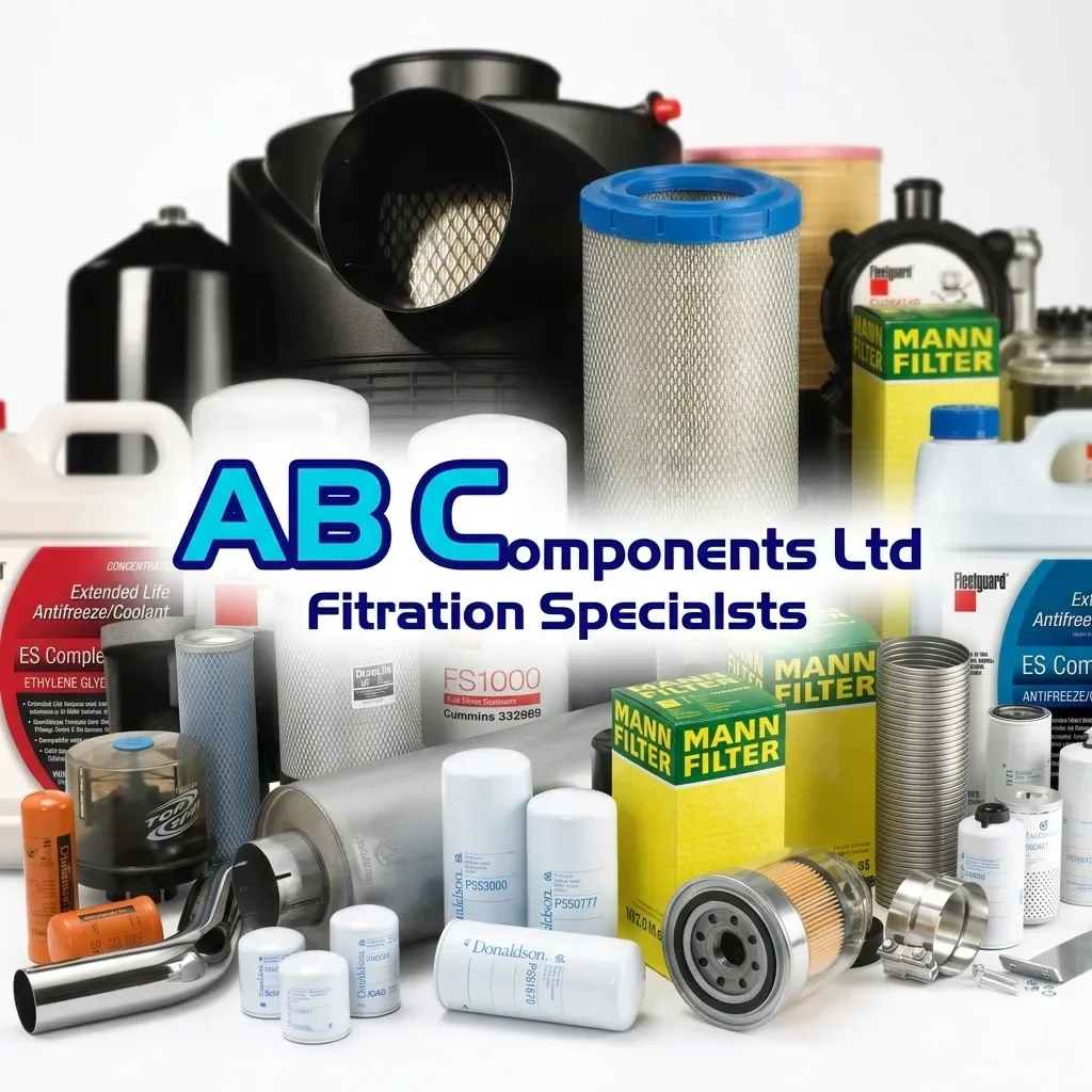 The AB Components filter range, from spin-on and air elements to hydraulic cartridges