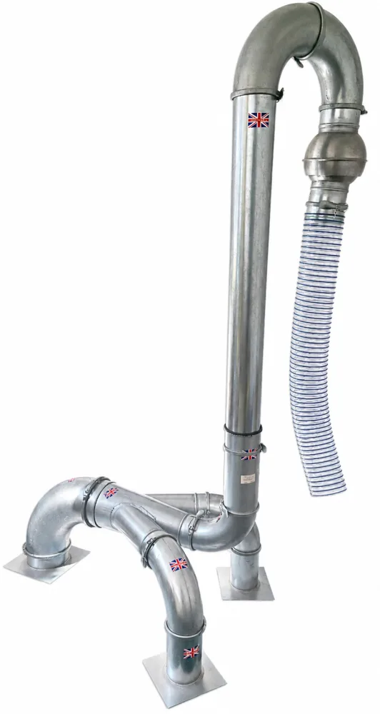 Nordfab ducting of the kind used for local exhaust ventilation