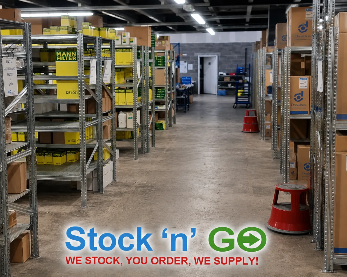 The Stock 'n' Go aisle at the Ilkeston warehouse